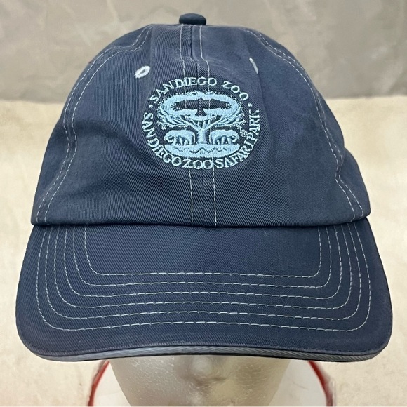 San Diego Zoo & Safari Park Adjustable Blue Cotton Ball Cap - Picture 8 of 8